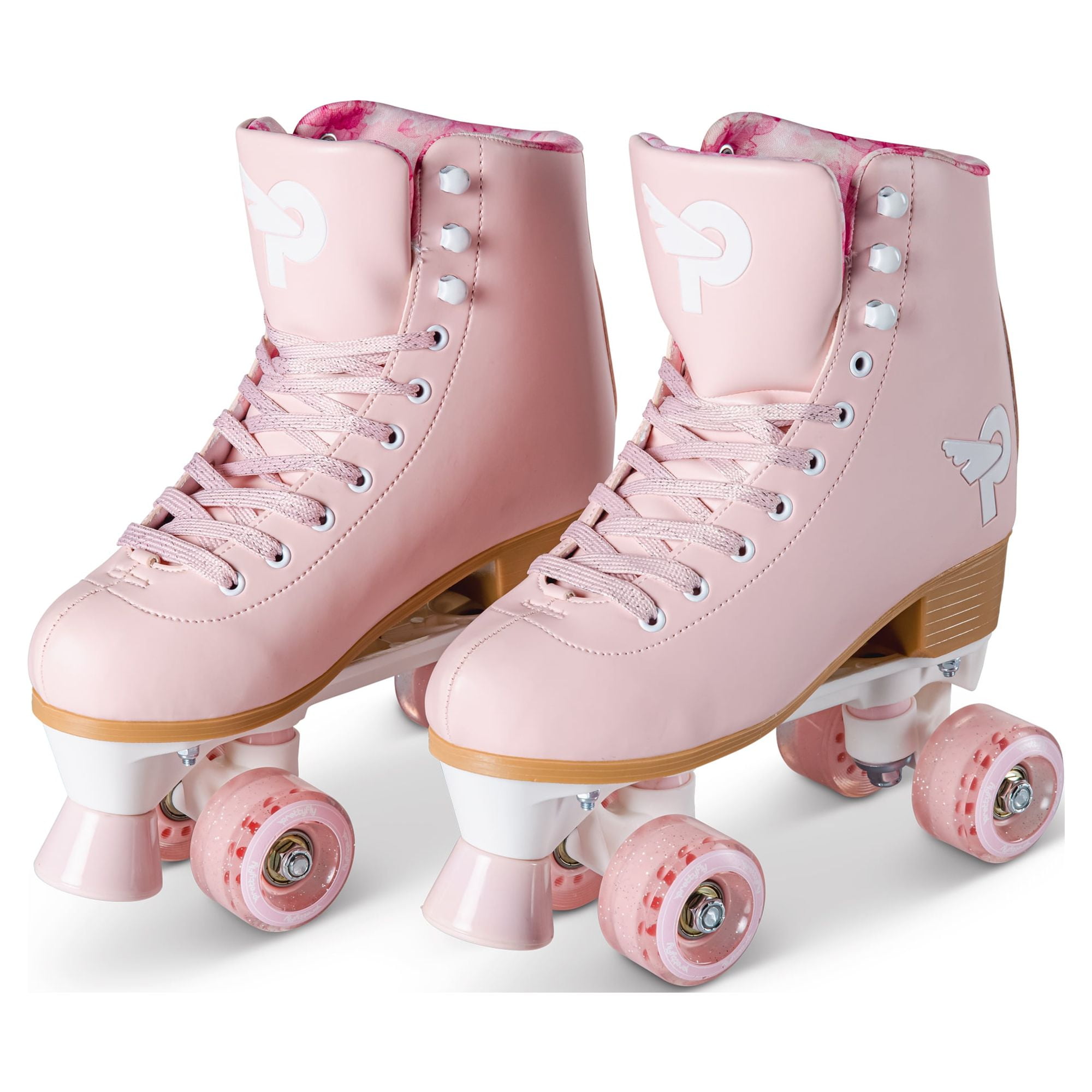 Prettyfly Retro Quad Adult Skates Pastel Pink (Size 9), One Pair