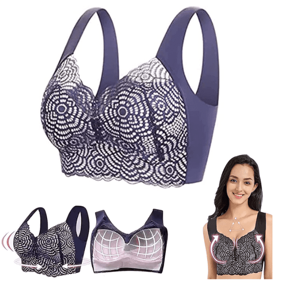 Prettyhealth Lymphvity Detoxification and Shaping & Powerful Lifting Bra, Detox Sexy Lace Wireless Lifting Bra,Womens Push Up Bra Stretch Seamless Sexy Bra, Sports Bra, Comfort Sleep Bra