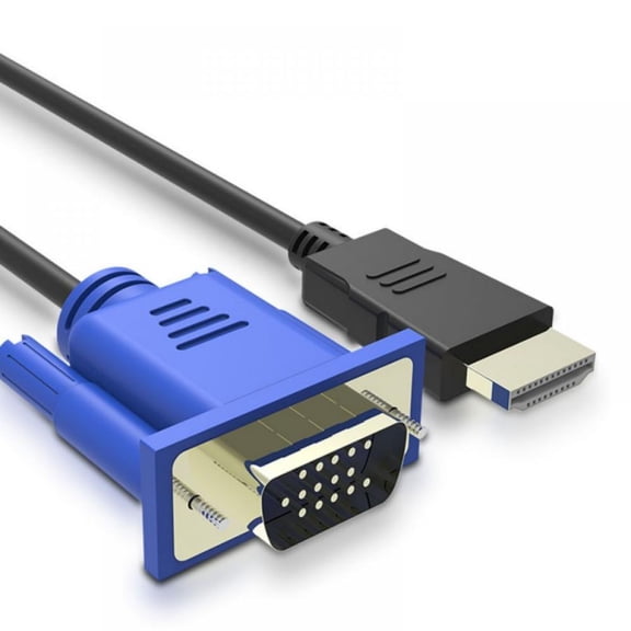 Prettyui 1.8M HDMI To VGA Cable Male To Male Video Adapter For HD Player To HDTV