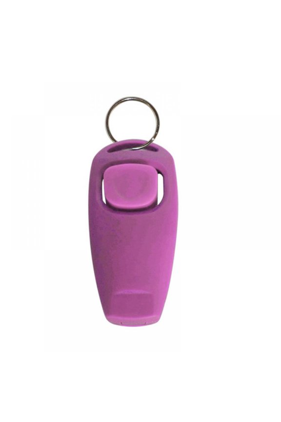 2 In 1 Pet Clicker Dog Training Whistle Answer Card Pet Dog Trainer Assistive Guide With Key Ring Dog Pet Supplies