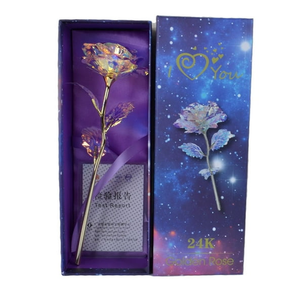 Prettyui 24K Gold foil LED Light Rose Dipped Flower Valentine's Day Couple Love Gifts Valentine's Day decorations