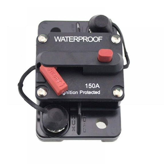 Prettyui 30-300 AMP Circuit Breaker Trolling with Manual Reset Car Marine Trolling Motors Boat Power Protect for Audio System Fuse 12V-48VDC Automatic recovery circuit breaker