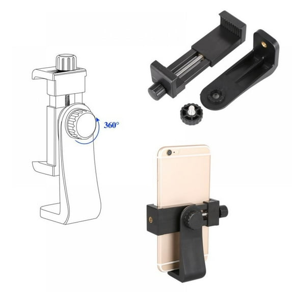 Prettyui 360 degree Smartphone Tripod Adapter Holder Cell Phone Universal Mount Adapter