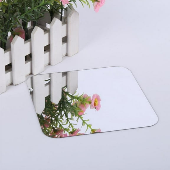 Prettyui 6PCS Acrylic Square Shaped Mirror Wall Stickers Silver RemovableHome Decor