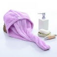 thumbnail image 1 of Prettyui Coral Fleece Hair Towel Wrap Solid Color Bath Towel Dry Hat Cap Quick Drying, 1 of 4