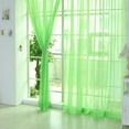 thumbnail image 1 of Prettyui Curtain Panels Good Breathability Home Decoration Translucent Curtains Green, 1 of 2