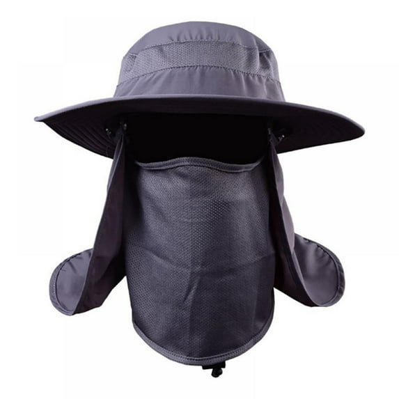 Prettyui Fishermen Hat Men Women Windproof Sunshade Detachable Ear Neck Cover