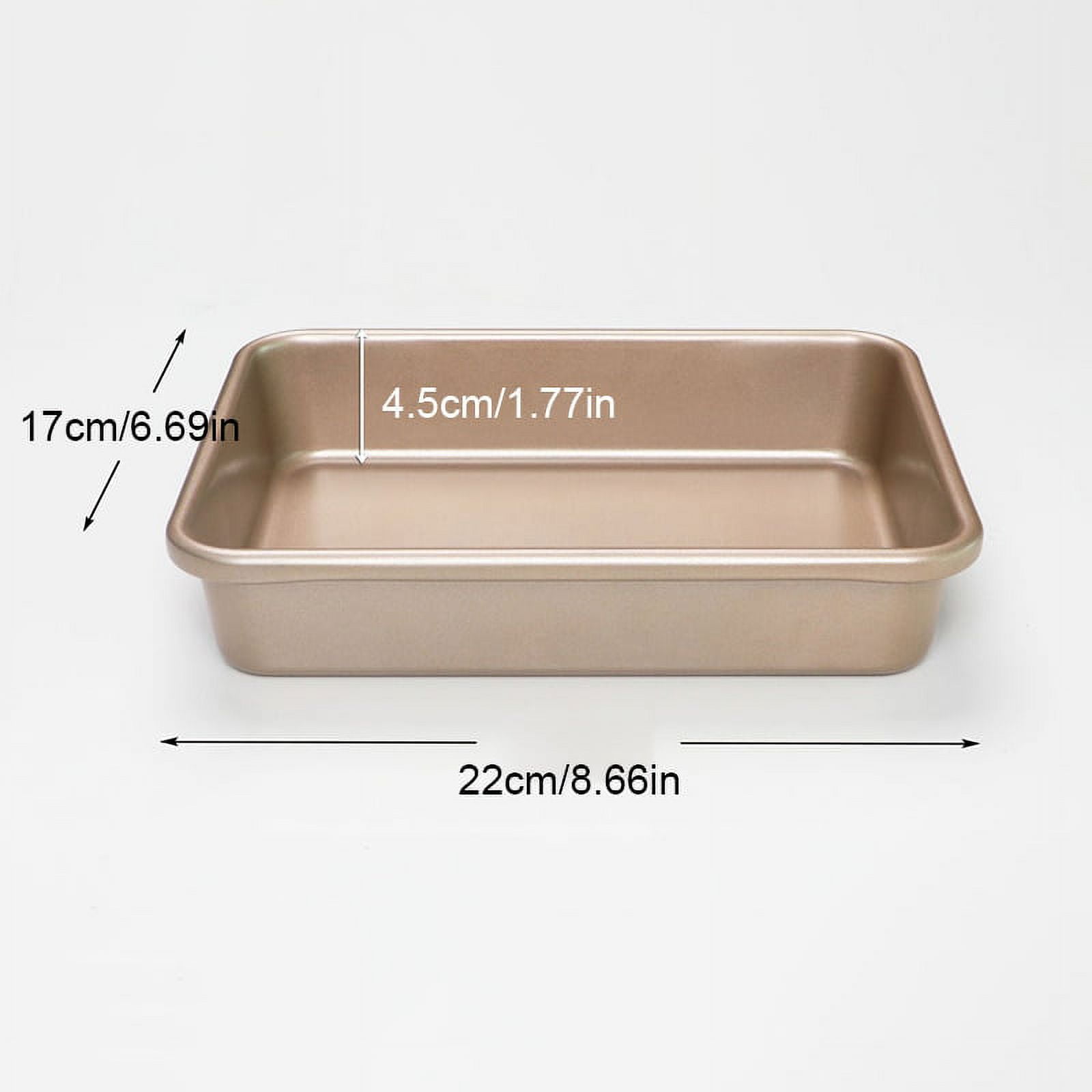 CHEFMADE Non-Stick Mini Loaf Pan, 6 inch, Set of 4, Stainless Steel, Ideal for Baking Bread, Casseroles, Meatloaf, Desserts - Golden