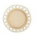 thumbnail image 1 of Prettyui Japanese Style Bamboo Round Rattan Storage Hand-Woven Saucer Handmade Coaster Cup Holder Pot Pad Tea Mat Rattan Woven Cup Holder, 1 of 6