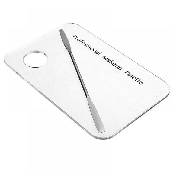 Prettyui Makeup Palette Clear Acrylic Nail Stamping Plates Polish Gel Mixing Spatula Set