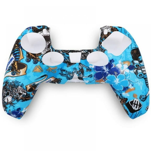 Prettyui Multicolor Silicone Protective Case Cover for PS5 Controller Game Accessories, Multicolor