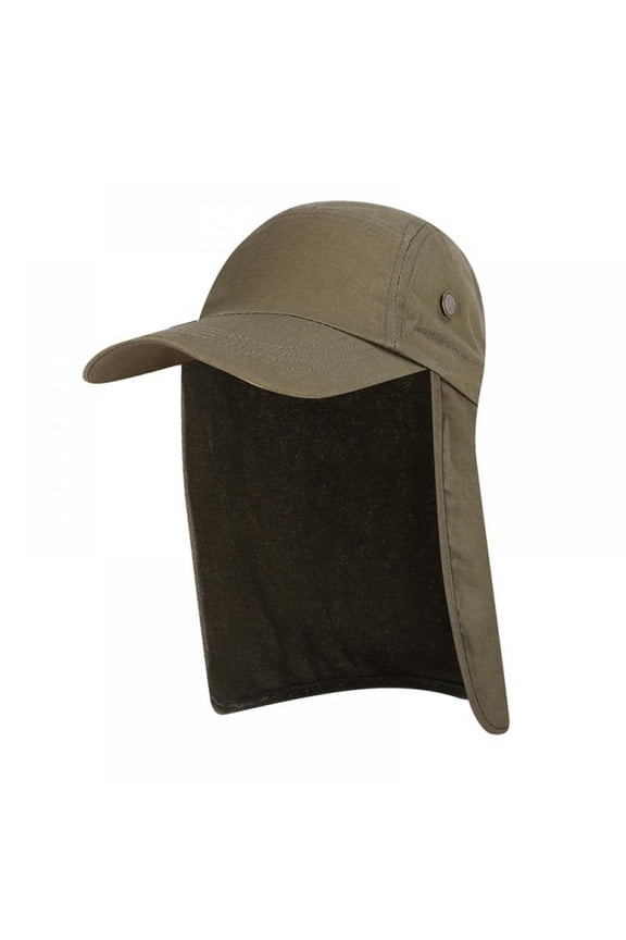 Outdoor Sun Hat for Men with 50+ UPF Protection Safari Cap Wide Brim Fishing Hat with Neck Flap, for Dad and women