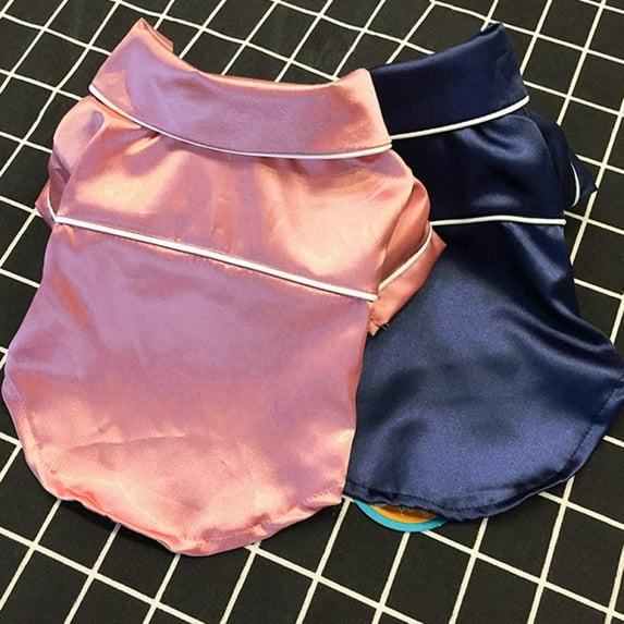 Prettyui Pet Dog Pajamas Pet Home Casual Clothes for Small Medium Dogs Soft Silk French Bulldog Pajamas Pet Puppy Cat Dogs Clothing