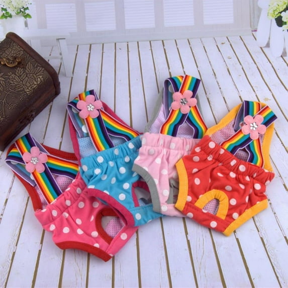 Prettyui Pet Dogs Physiological Dots Shorts Summer Pet Dog Panty Brief Sanitary Pants For Girl Dogs