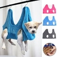 thumbnail image 1 of Prettyui Pet Hammock Helper Puppy Dog Cat Grooming Hammock Soft Restraint Bag Pets Nail Clip Trimming Washing Bathing Blue Gray Pink, 1 of 9