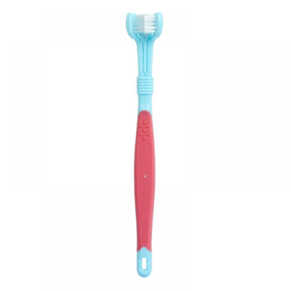 Prettyui Pet Oral Cleaning Three-head Toothbrush enzadent dog
