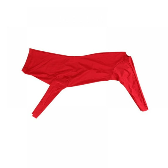 Prettyui Post Operative Protection Long Sleeves Jumpsuit For Dogs E Collar Red