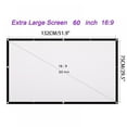 thumbnail image 1 of Prettyui Projector Screen 120 inch 16:9 HD Foldable Anti-Crease Portable Projection Movies Screen for Home Theater Outdoor Indoor Support Double Sided Projection, 1 of 5