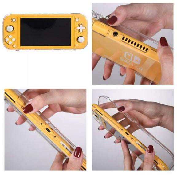 Prettyui Protective Case For Nintendo Switch Lite, Transparent Crystal Anti-scratch Host Handle Gamepad Console Shell Cover