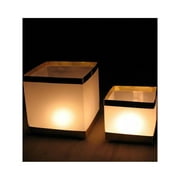 Prettyui Square Paper Floating Candle Lanterns Chinese Traditional Wishing Lamp For Pond Decoration