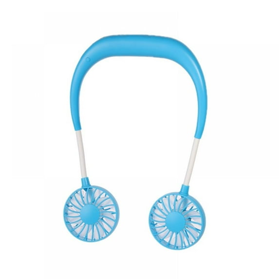 Prettyui USB Rechargeable Wearable Fan Ring Portable Hand Free Neckband Fan