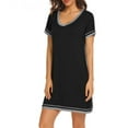 thumbnail image 1 of Prettyui Women Cotton Nightgown Sleepwear Collection,Short Sleeve V Neck Nightshirts,Sexy Cotton Nightgown, 1 of 7