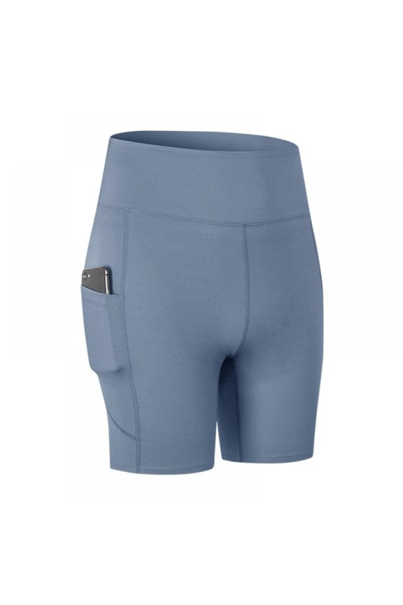 Yoga Shorts Gym Jogging Running Shorts Women High Waist Lifting Push Up Tight Sports Pocket Fitness Yoga Short Pant