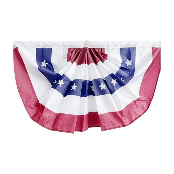 Pretxorve Flag Half Fan Flag Memorial Day Party Decor