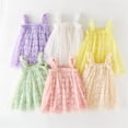 thumbnail image 1 of Pretxorve Kids Girls Sleeveless Dress Summer Spaghetti Strap Floral Print Mesh Dresses Sizes 3Month-5Y, 1 of 5