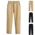 thumbnail image 1 of Pretxorve Kids All Years Pants Solid Elastic Waist School Uniform Set Trousers, 1 of 5