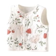 thumbnail image 1 of Pretxorve Kids Girls Boys Jacket Warm Quilted Button Front Sleeveless Tank Outerwear Sizes 3Months-3Y, 1 of 4