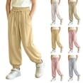 thumbnail image 1 of Pretxorve Kids Girls Wide Leg Pants Light Loose Casual Everyday Bottoms Sizes 1-14Y, 1 of 5