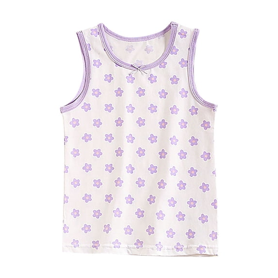 Pretxorve Kids Girls Spaghetti Strap Tank Top Summer Floral Print Layering Tanks Sizes 3-11Y