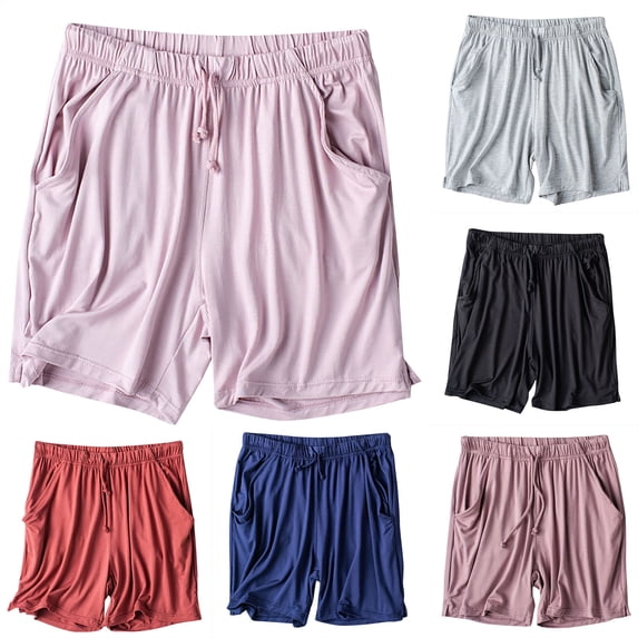 Pretxorve Kids Unisex Solid Pants Summer Light Elastic Bottoms Sizes 1-15Y
