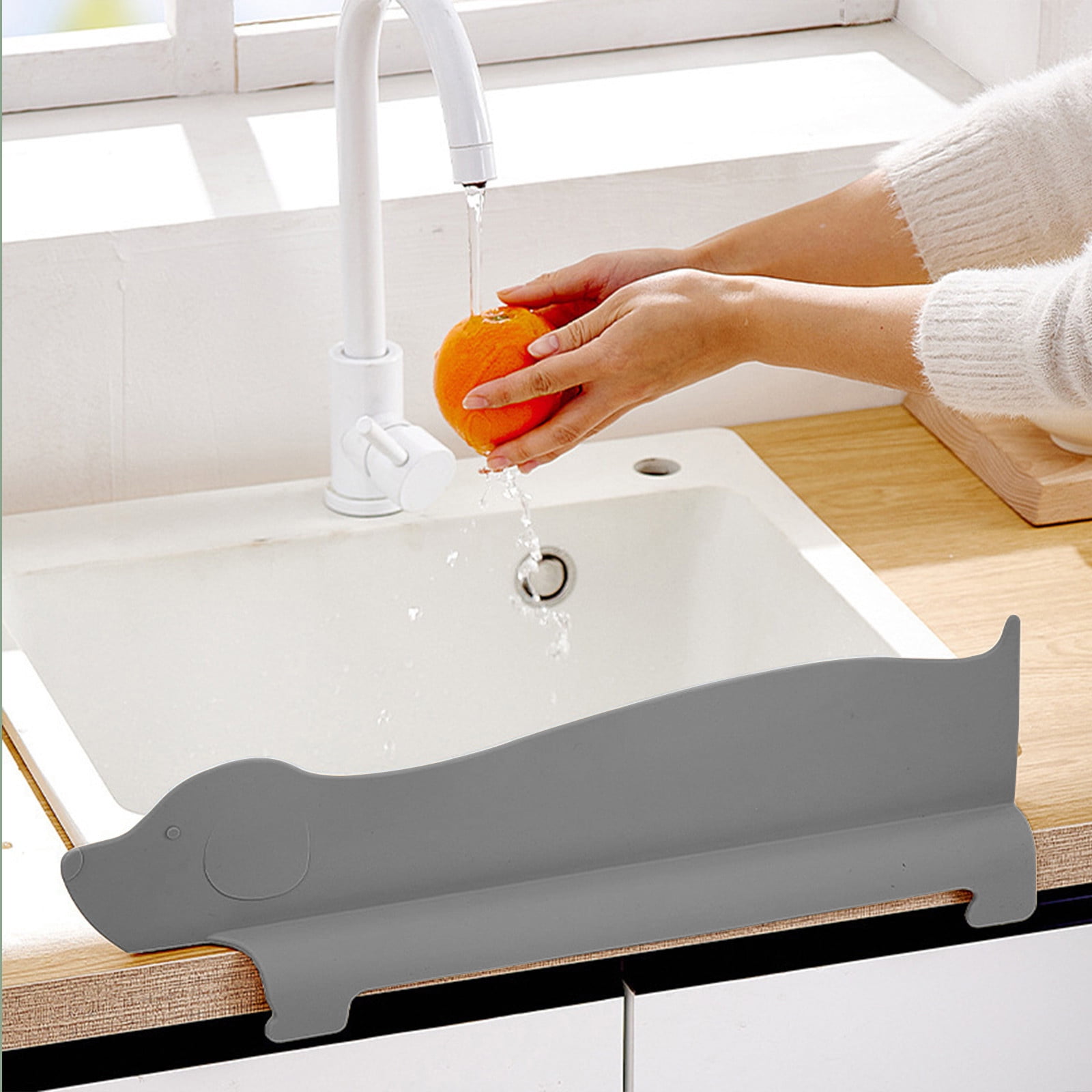 Pretxorve Silicone Sink Guard, WaterStop Guard for Kitchen, Strong