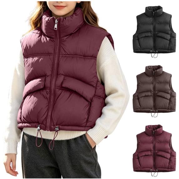 Tick Jacket Pretxorve Toddler Boys and Girls Winter Warm Vests Thick Stand Collar ...