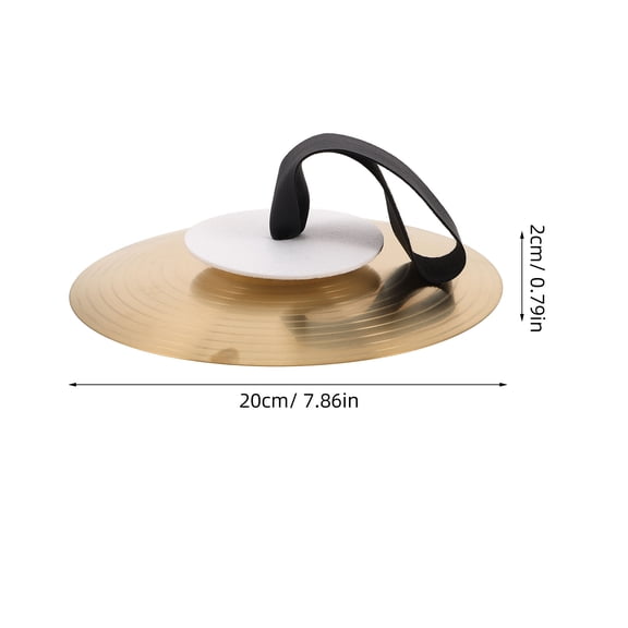Pretyzoom 1Pair Durable Metal Hand Cymbals for Musical Performance School Band Concert Use