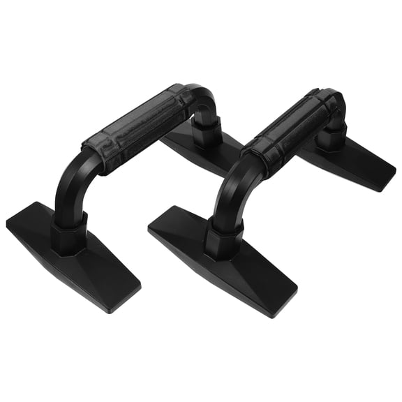 Pretyzoom 2Pcs Black Push-Up Bars Stable Push-Up Frames for Muscle and Balance Training