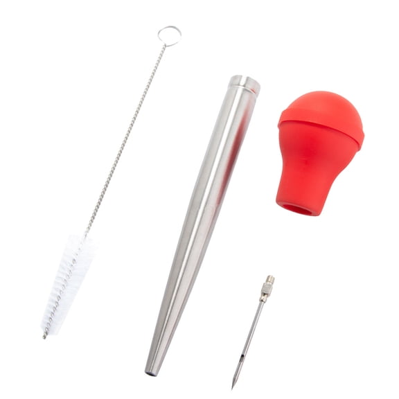 Pretyzoom 1 Set Meat Seasoning Pump Red Silicone for Cooking and Home User Convenience