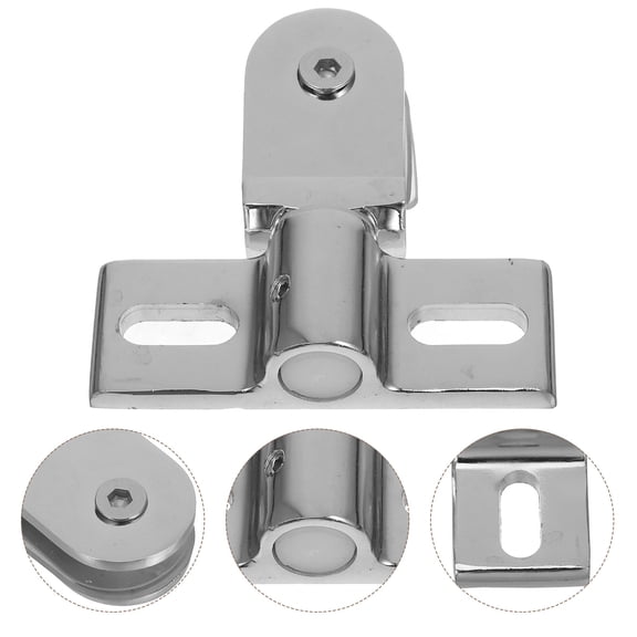 Pretyzoom 1Set Sturdy Plated Silver Cabinet Door Pivot Hinge with Zinc Alloy Heavy Duty Construction