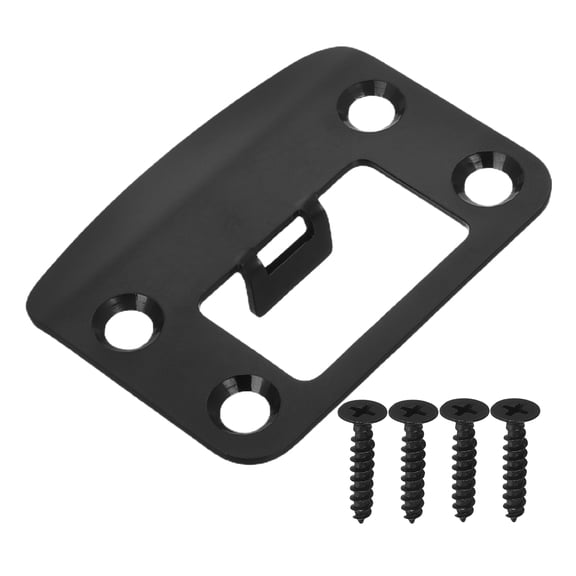 Pretyzoom Universal Door Plate Black Stainless Steel Security 1Set