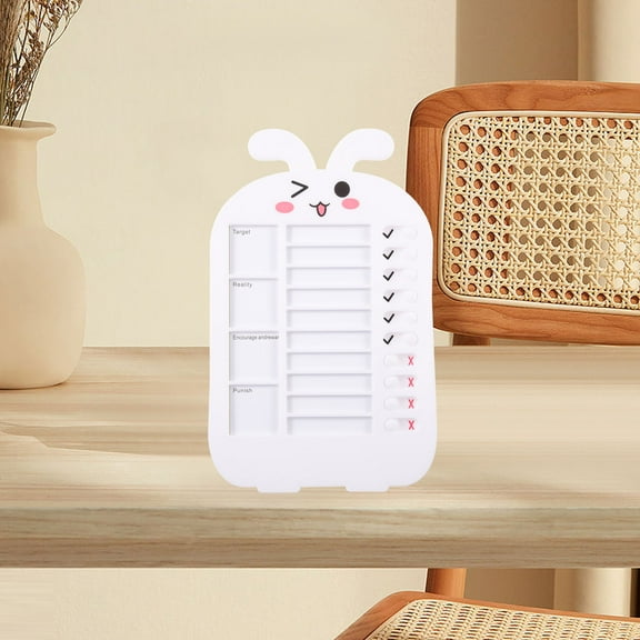 Pretyzoom Behavior Rewarding Task Chore Chart White Plastic 1 Set
