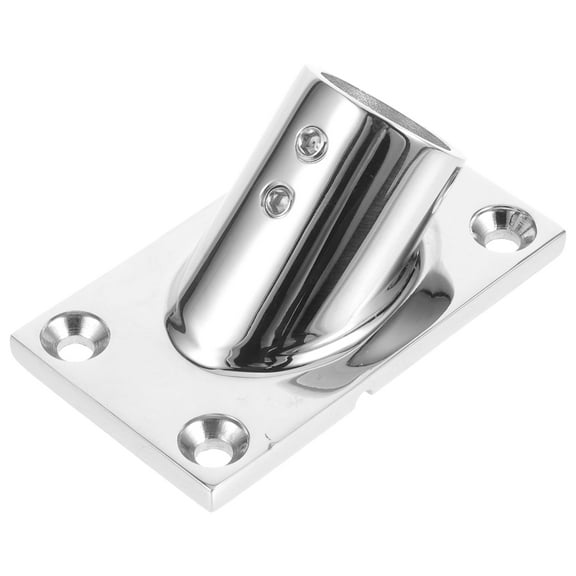 Pretyzoom 1Set Stainless Steel Yacht Pole Holder Bracket for Boat Curtain Rod and Awning Support