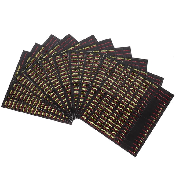 Pretyzoom 10 Sheets Electrical Box Labels Paper Multi Colored For Homeowners