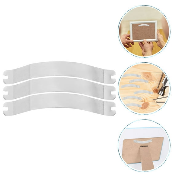 Pretyzoom 100Pcs Aluminum Alloy Picture Frame Spring Clips for Wall Hanging