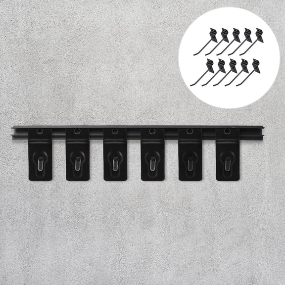 Pretyzoom 10Pcs Hole Board Storage Hook Black Metal Peg Board Hook with Multiple Lengths for Home Use