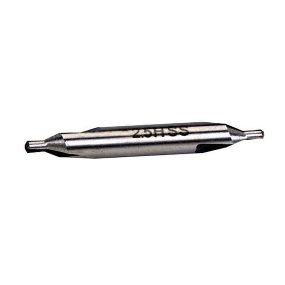 Pretyzoom 10Pcs Center Drill Bit Set Plated Silver 2.5mm 60 Degree High Speed Steel Combined Countersinks