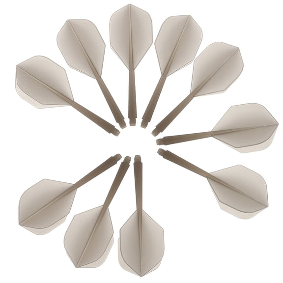 Pretyzoom Black Plastic Dart Flights, Portable and Easy Replacement, 10Pcs