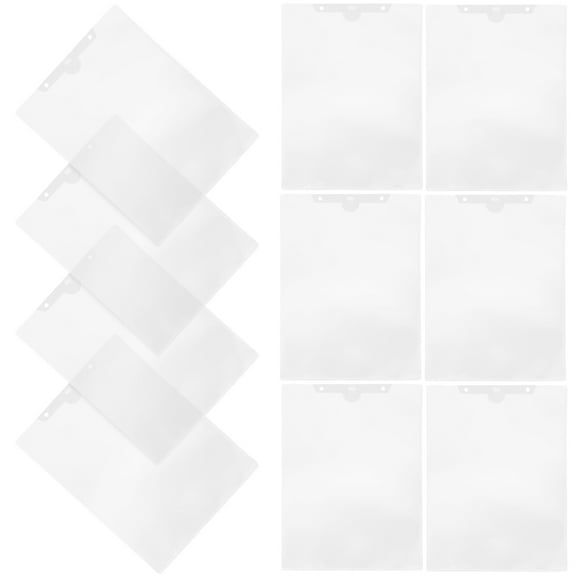 Pretyzoom 10Pcs Portable Transparent File Folder Practical Paper Storage