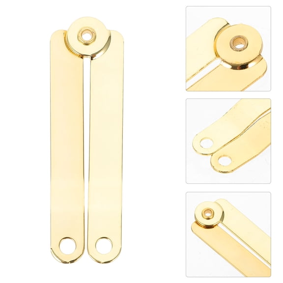 Pretyzoom 10Pcs Jewelry Case Hinges Iron Golden for Smooth Opening and Closure Household Use